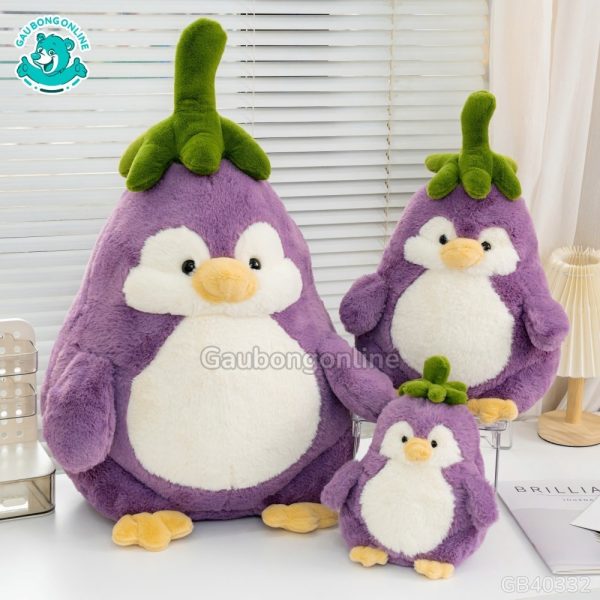 Gấu Bông Cánh Cụt Cà Tím
