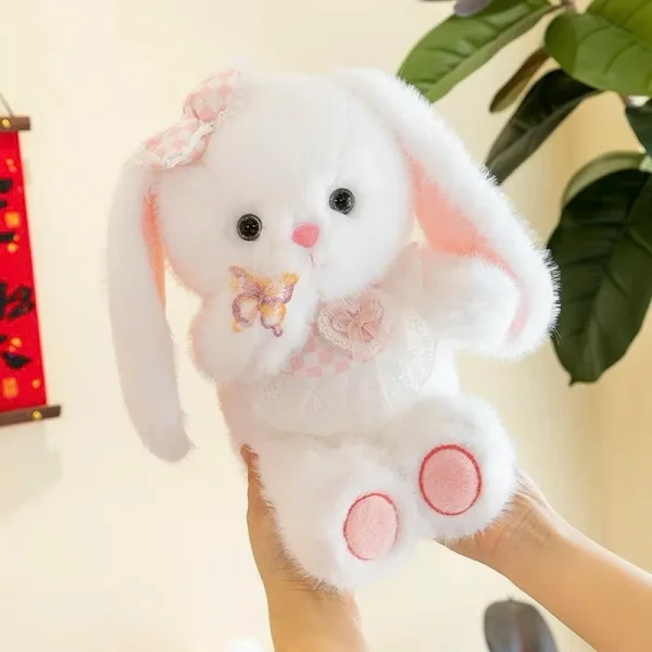 Gấu bông thỏ trắng tai dài thêu tên xinh - Ảnh 2