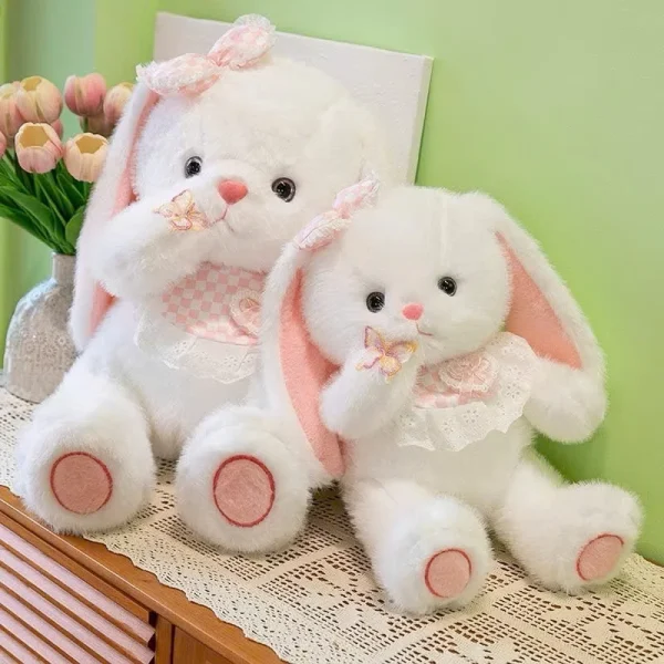 Gấu bông thỏ trắng tai dài thêu tên xinh - Ảnh 4