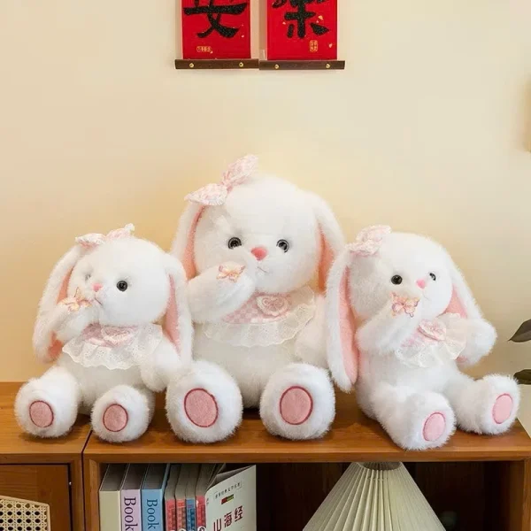 Gấu bông thỏ trắng tai dài thêu tên xinh - Ảnh 3