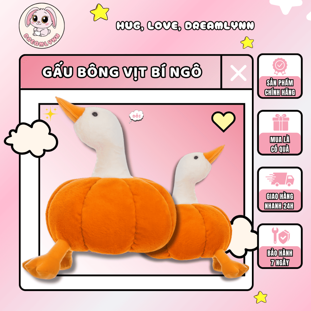 gấu bông vịt bí ngô