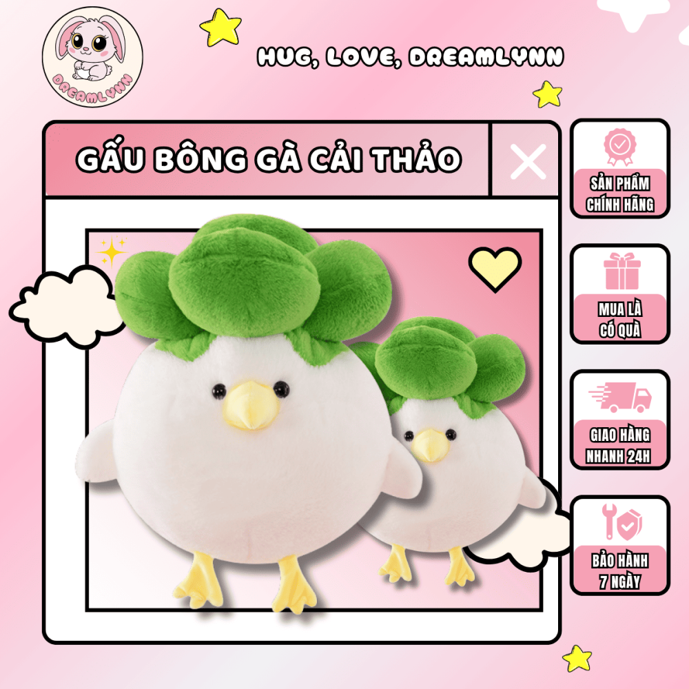 Gấu bông gà cải thảo