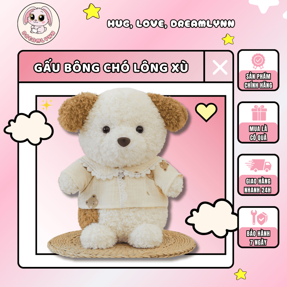 Gấu bông chó lông xù