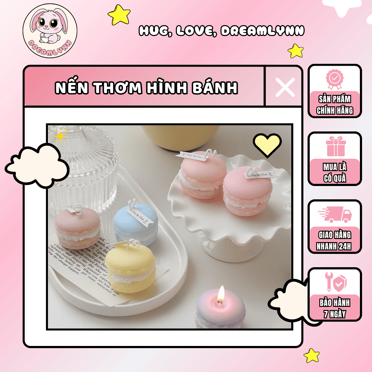 nến thơm hình bánh