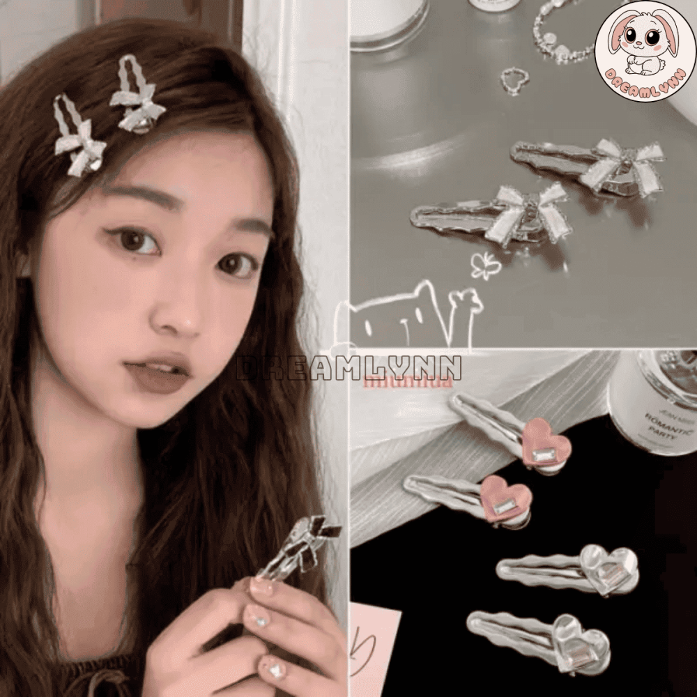 Kẹp tóc kim loại charm