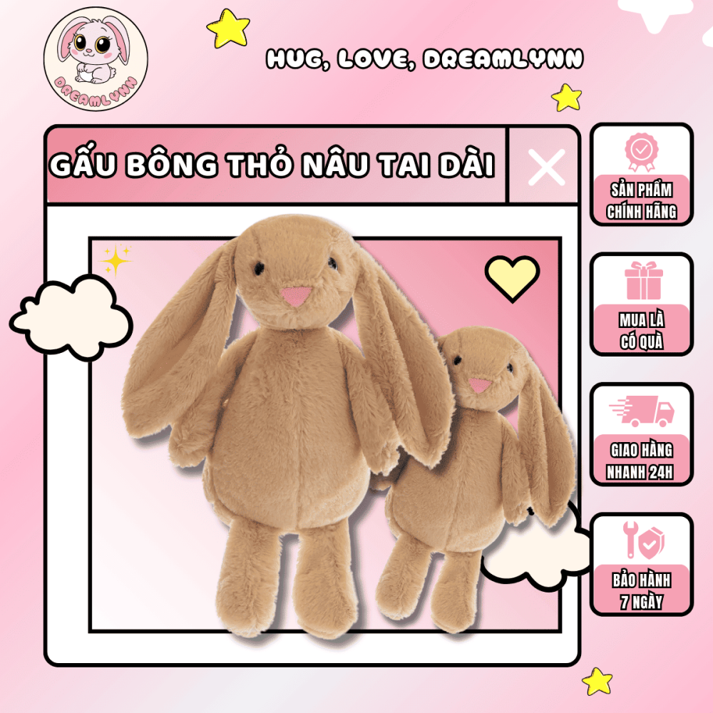 Gấu bông thỏ nâu