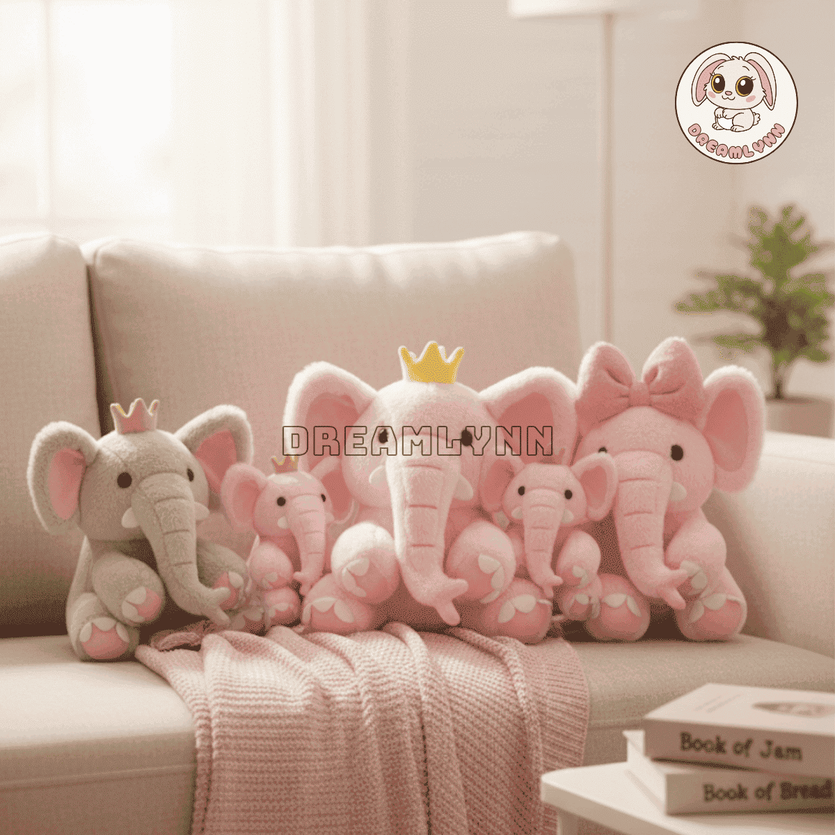 gấu bông voi hồng