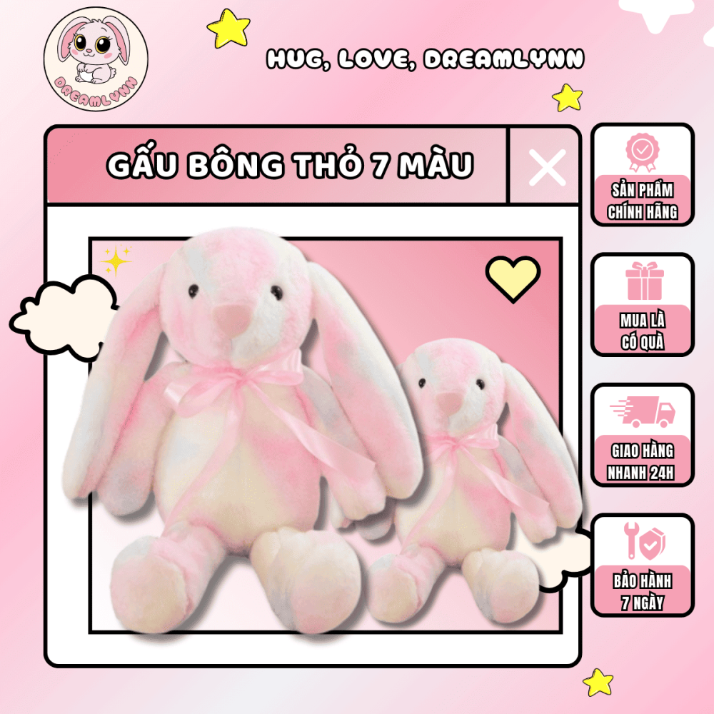 Gấu bông thỏ 7 màu