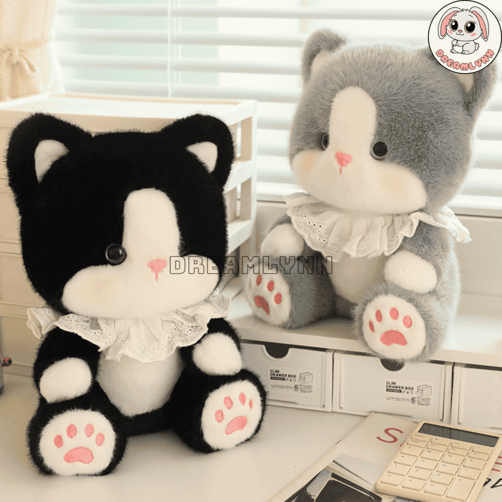 Gấu bông mèo xám