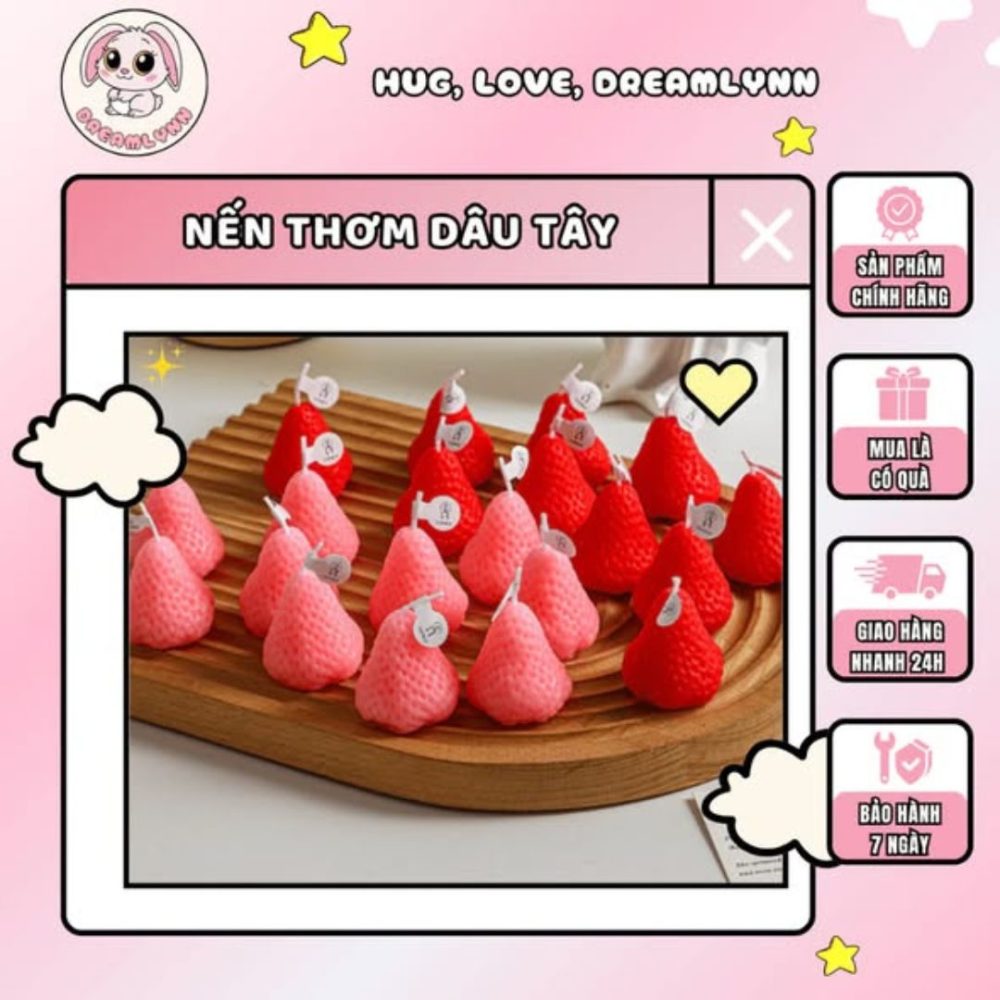 Nến thơm dâu tây Dreamlynn tạo không gian ấm áp và lãng mạn